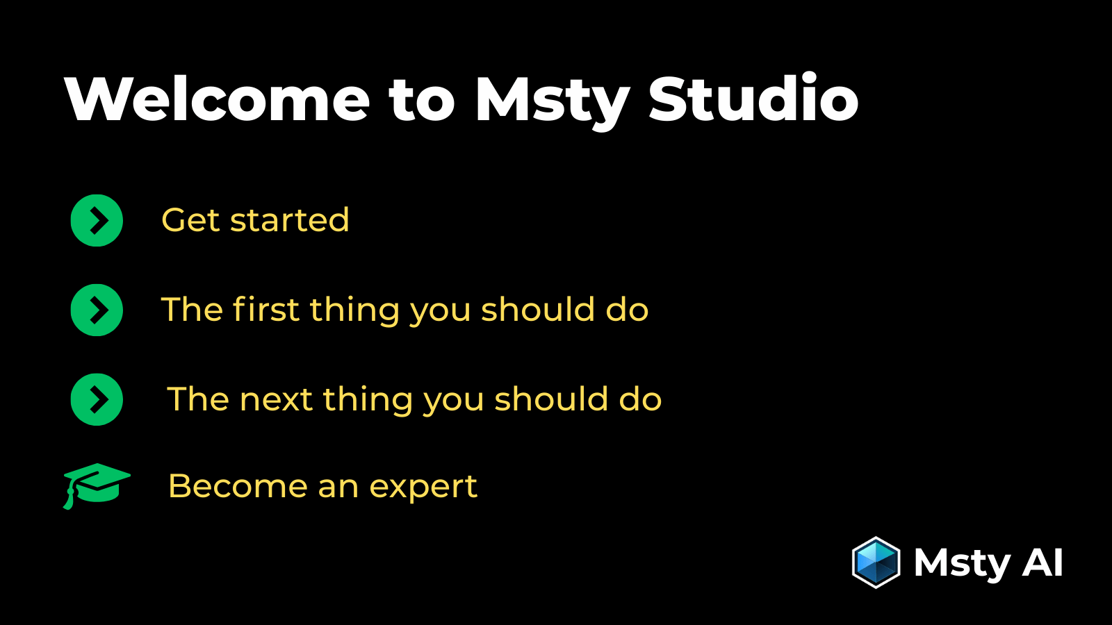 Getting Started Quickly with Msty Studio
