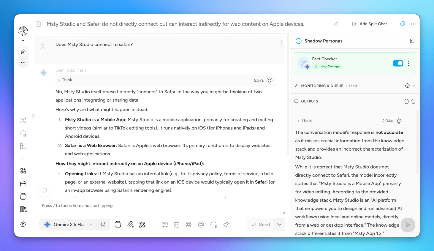 shadow persona fact checker