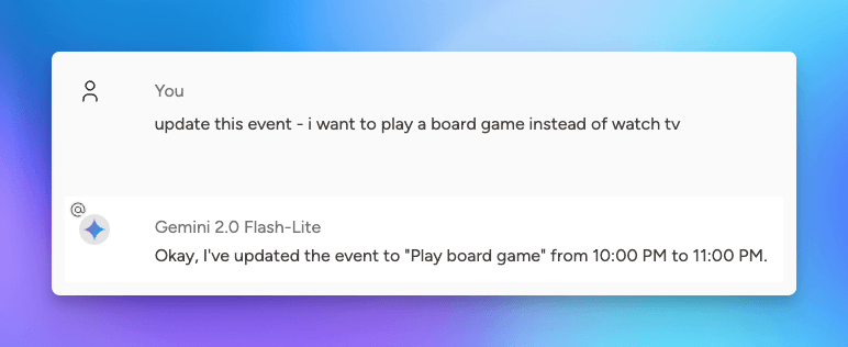 update event